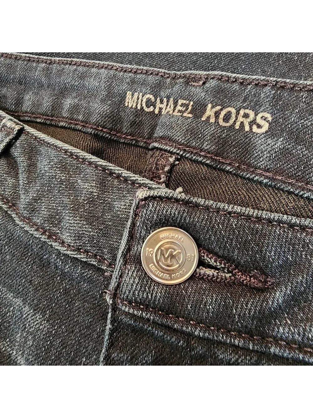 Michael Kors Greenwich Bootcut Jeans Size 8 Dark Wash Sculpting Stretch